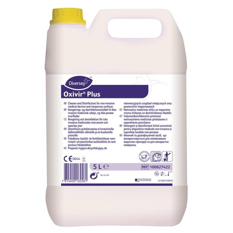 Oxivir Plus, Desinfektion, Rengøring- Og Overfladedesinfektion, 5 L - Diversey