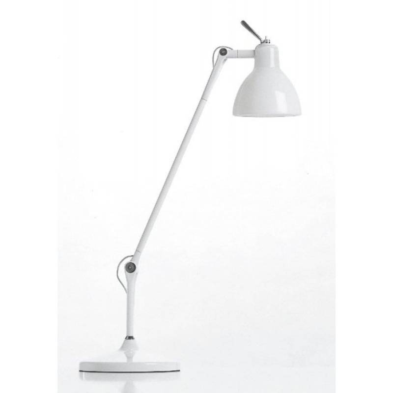Luxy T1 Bordlampe Mat Hvid/Blank Gul Skærm - Rotaliana