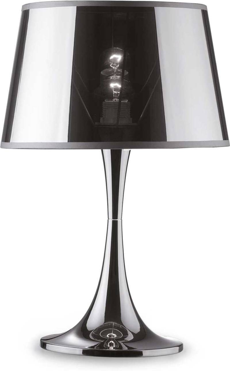 Bordlampe Ideal Lux London Krom ø32ã—h48,5 Cm Metal Og Plast