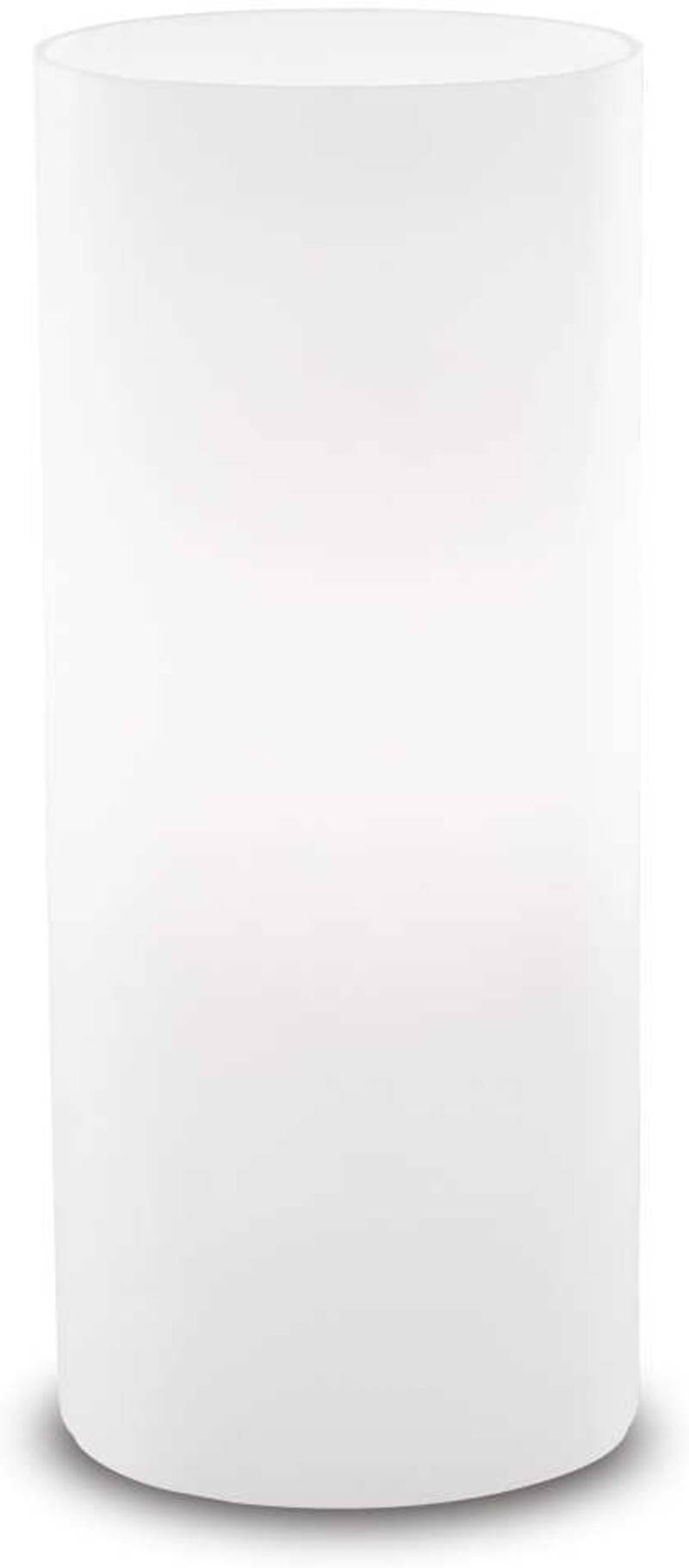 Bordlampe Ideal Lux Edo I Hvidt Glas ø10 X H23 Cm Med E27-Fatning Og Integreret Kontakt