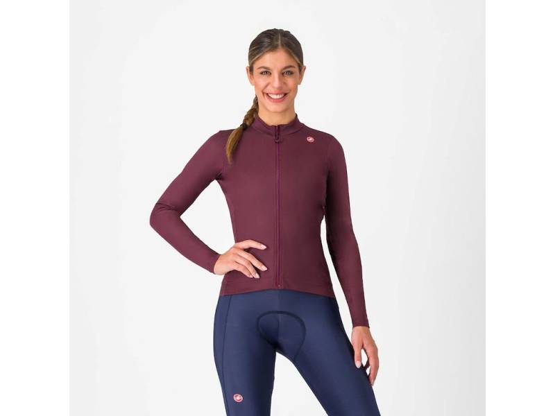 Castelli Espresso Thermal Women's Jacket - Cykeljakke - Dame - Deep Bordeaux - Xs