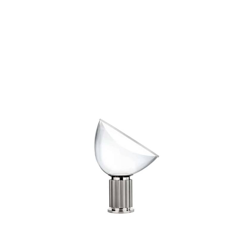 Taccia Small Glasskærm Bordlampe Led Sølv - Flos
