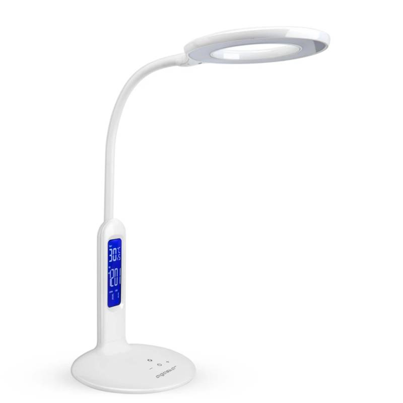 Led Bordlampe Light07 - Hvid, 7w, 6500k (berøringsdæmpning & Kalenderfunktion) - Kulør : Cct (varm Til Kold Hvid) - Aigostar