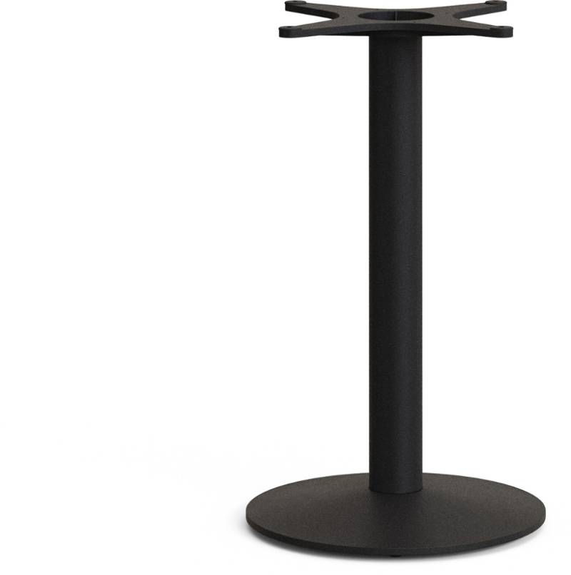 Cafébordunderstel Kave Home Esilda I Mat Sort Pulverlakeret Stål 72 Cm H Med Justerbare Fødder  -  Til ø70 Cm Bordplade