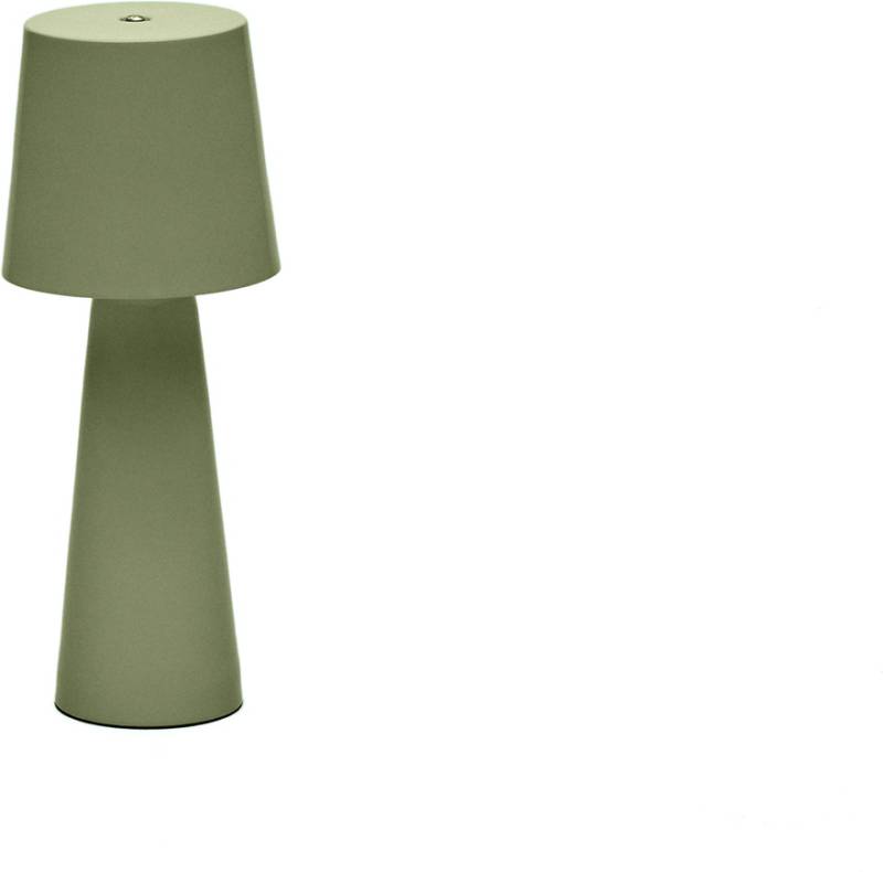 Bærbar Bordlampe Kave Home Arenys Ip54 Led Grøn Med Usb-Opladning