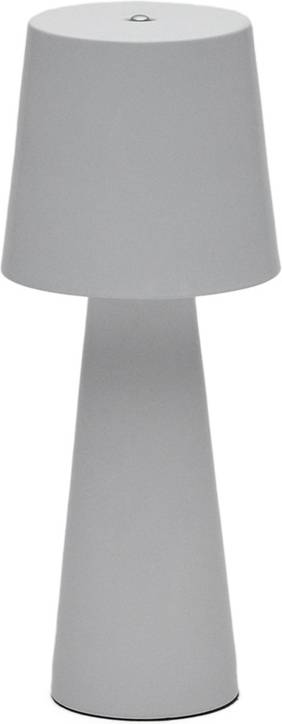 Bordlampe Kave Home Arenys Udendørs Led-Bordlampe Grå Metal Ip54 Batteri Usb-Opladning Op Til 15 Timer
