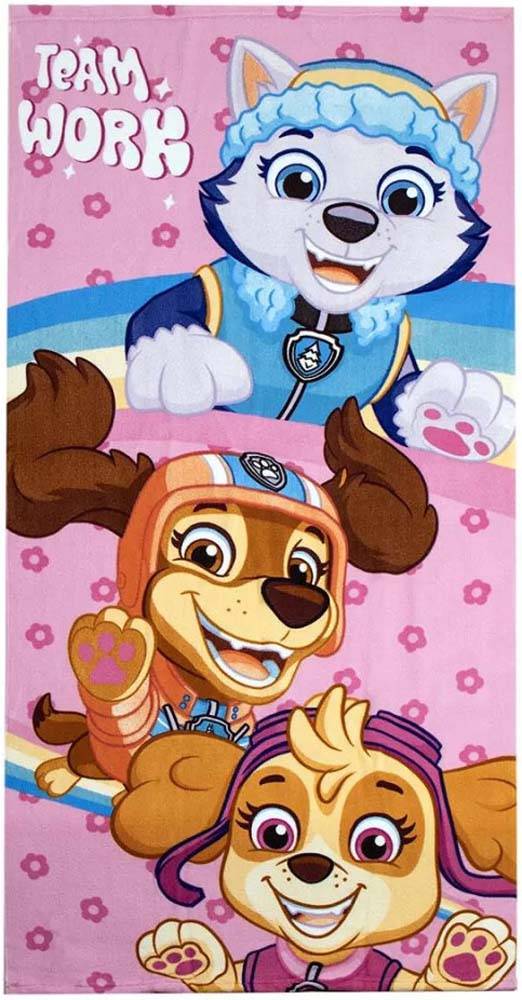 Paw Patrol Badehåndklæde - Lyserød - Festkassen