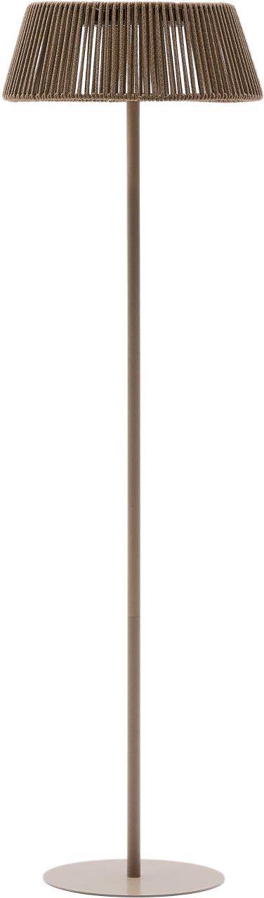 Gulvlampe Kave Home Aldet Solcelle-Led Lysegrå H160xø46 Cm Ip44 Usb-Opladning