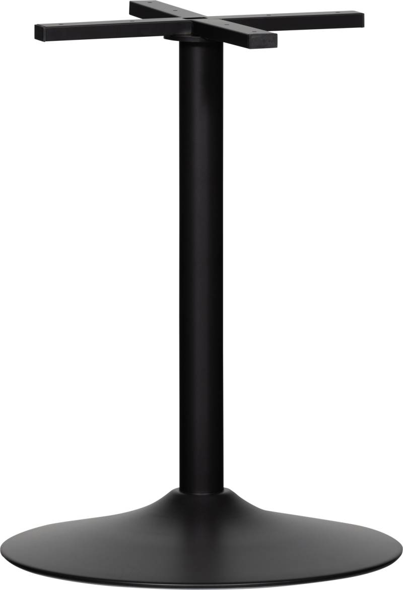Bordben Woood Bistro Round Tube Til Bar- Og Cafebord ø54 X H72 Cm Mat Sort Passer Til ø80 Cm Bordplade