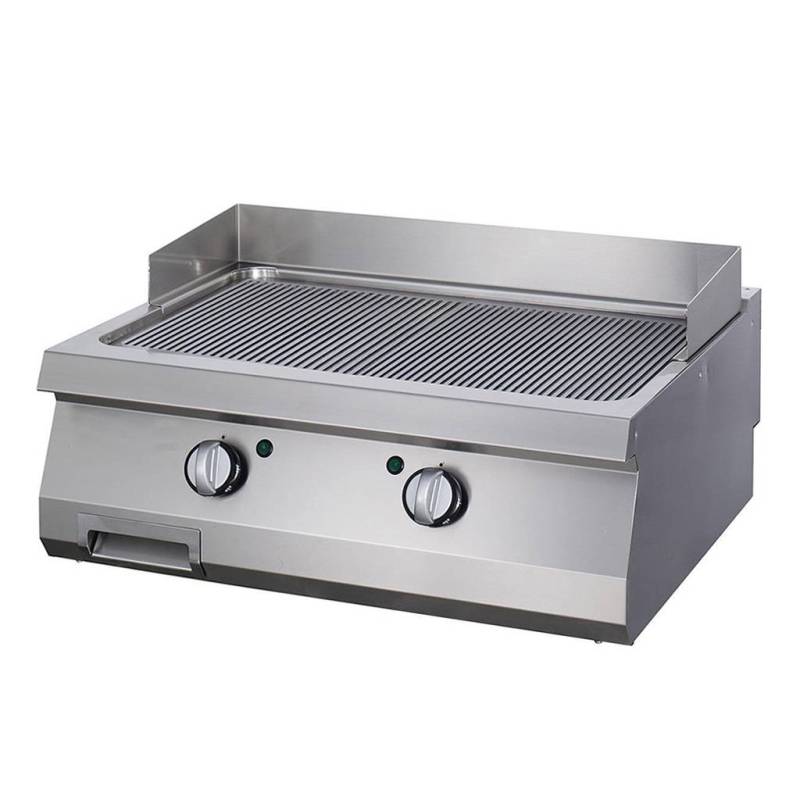 Heavy Duty Grillplade - Rillet Krom - Dobbelt Enhed - 70 Cm Dyb - Elektrisk - Maxima