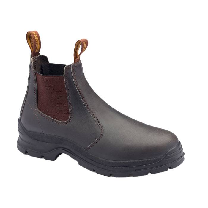 Blundstone 400 Work Boot, Brown-45 - Læderstøvler Uden Snørebånd