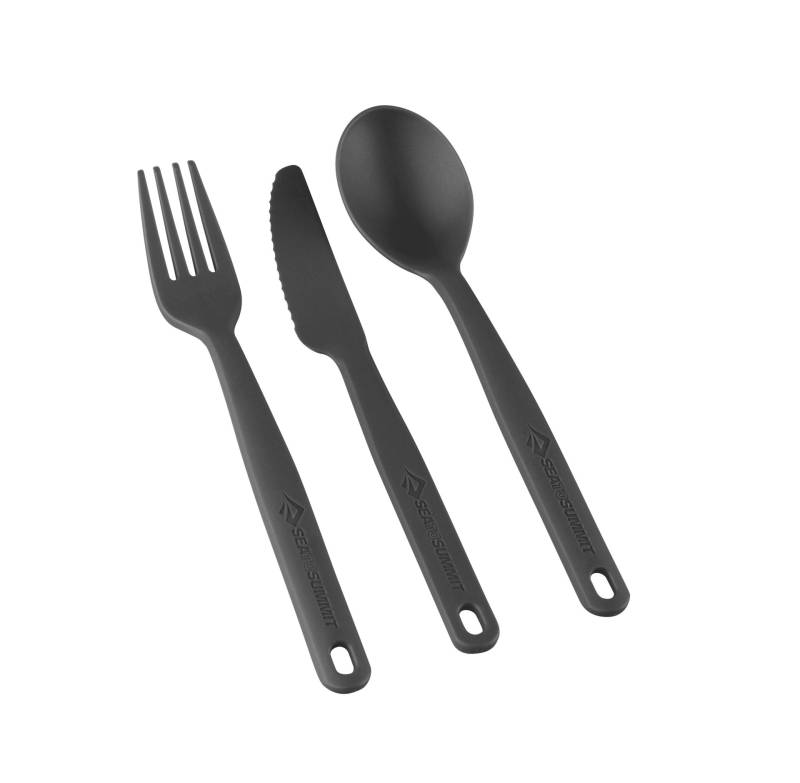 Camping Bestik - Sea To Summit Set - 3pc Charcoal Bpa-Fri